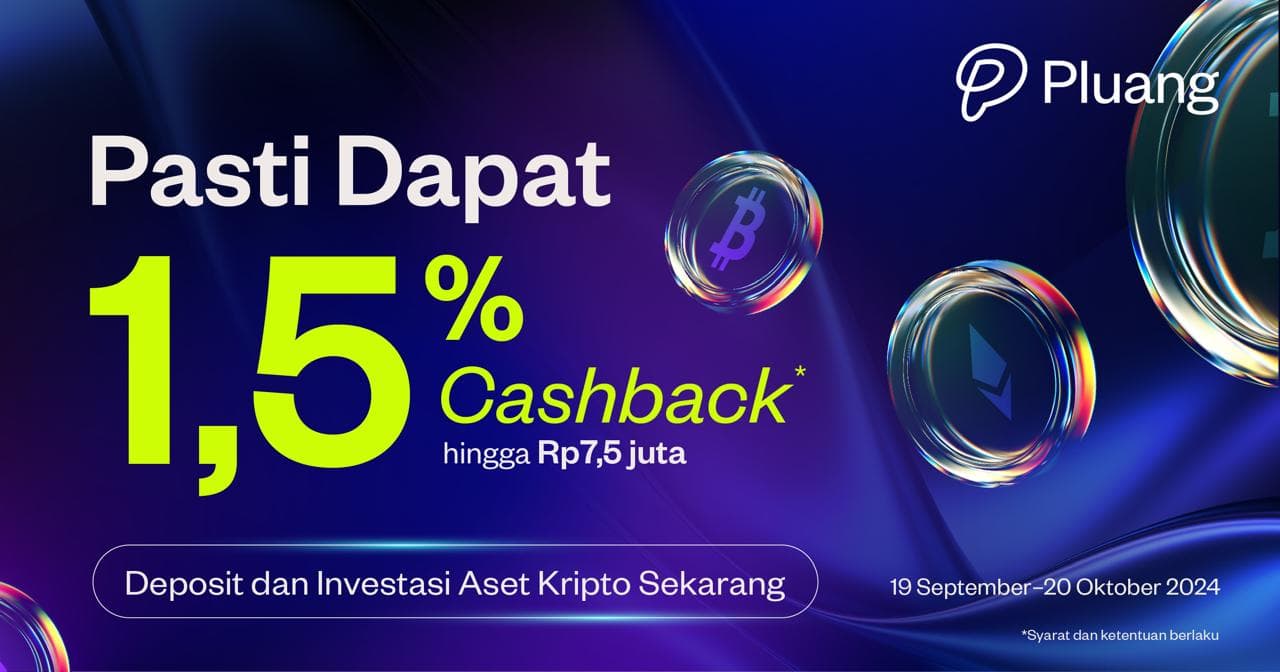 Trading Aset Kripto di Aplikasi Investasi Pluang Dapat Cashback 1,5% dan 0% Biaya