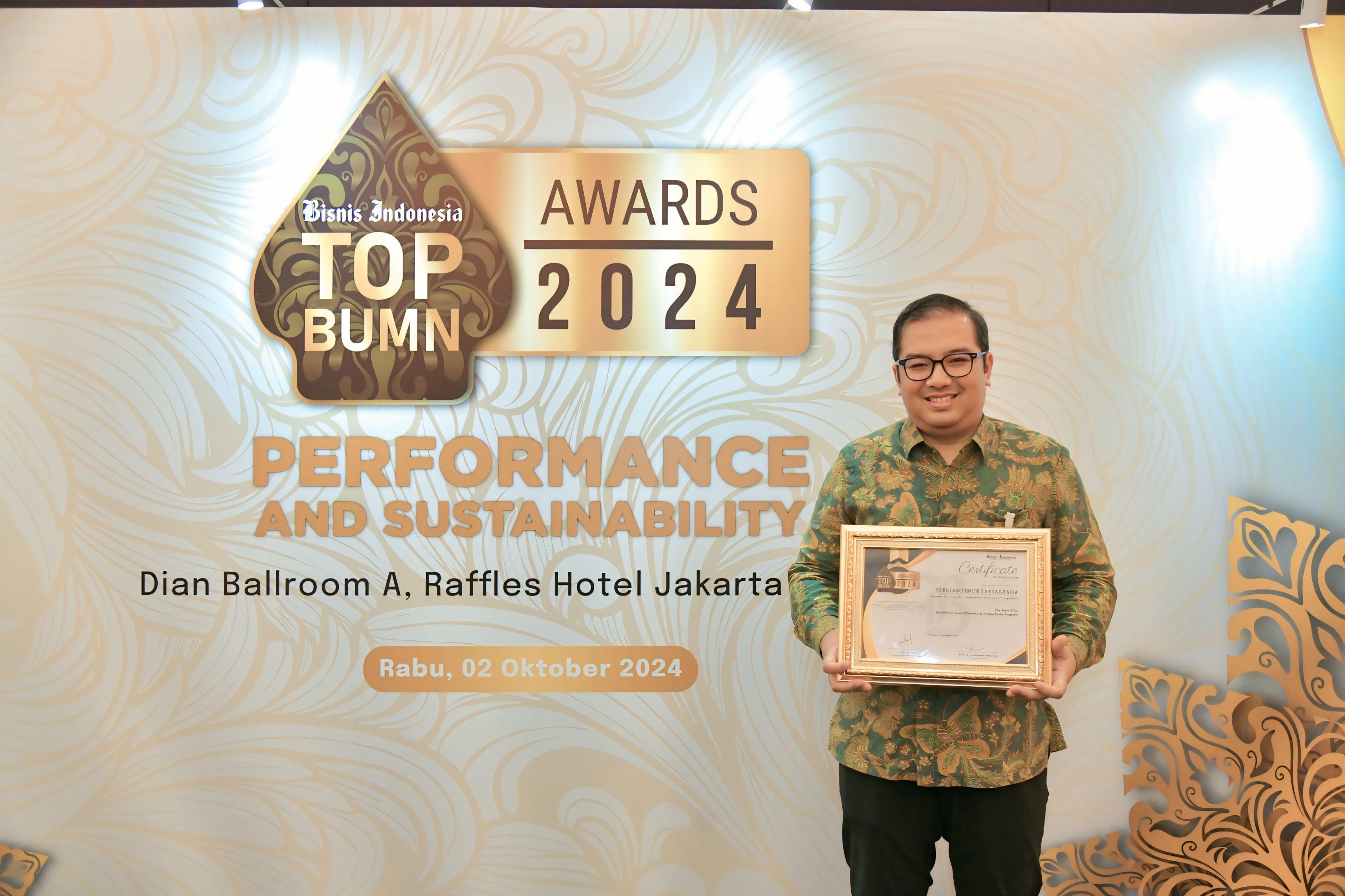 Kinerja Semakin Berkilau, Pegadaian Raih Dua Penghargaan Bisnis Indonesia TOP BUMN Awards 2024