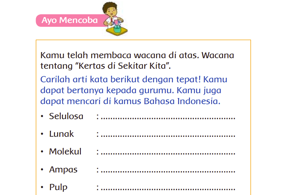 Kunci Jawaban Tema 3 Kelas 3 Halaman 26 dan 27, Mencari Arti Kata dari Sebuah Bacaan