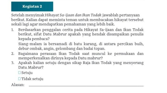 Kunci Jawaban Bahasa Indonesia Kelas 10 Halaman 58-59: Menyusuri Nilai dalam Cerita Hikayat
