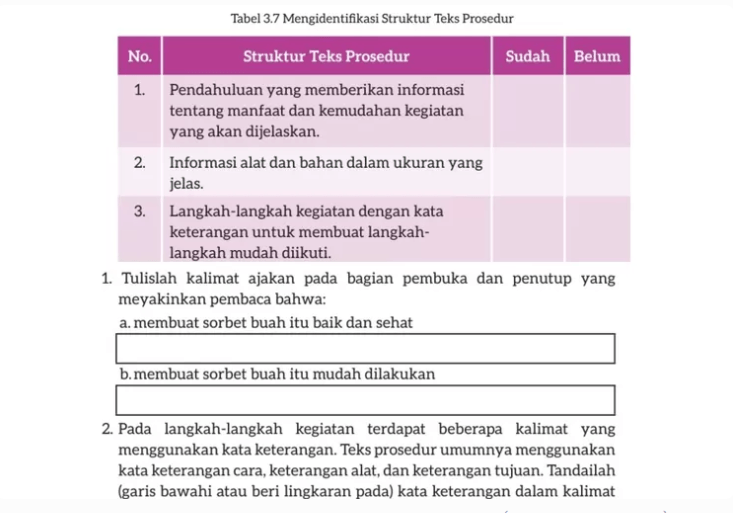 Kunci Jawaban Bahasa Indonesia Kelas 7 Halaman 89-90 Kurikulum Merdeka