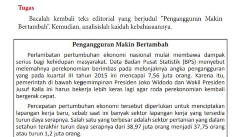 Kunci Jawaban Bahasa Indonesia Kelas 12 Halaman 102: Menganalisis Teks Editorial