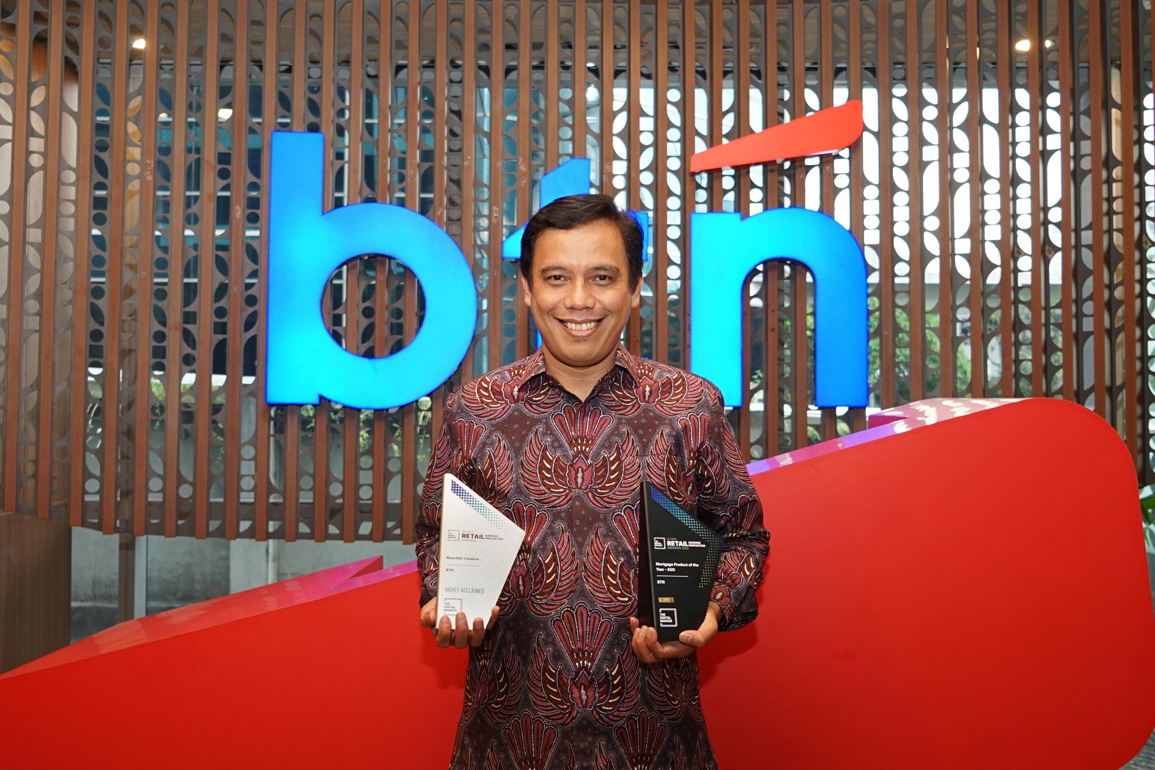 Inovatif di Bidang ESG, BTN Raih Penghargaan Global Retail Banking Innovation Award 2024