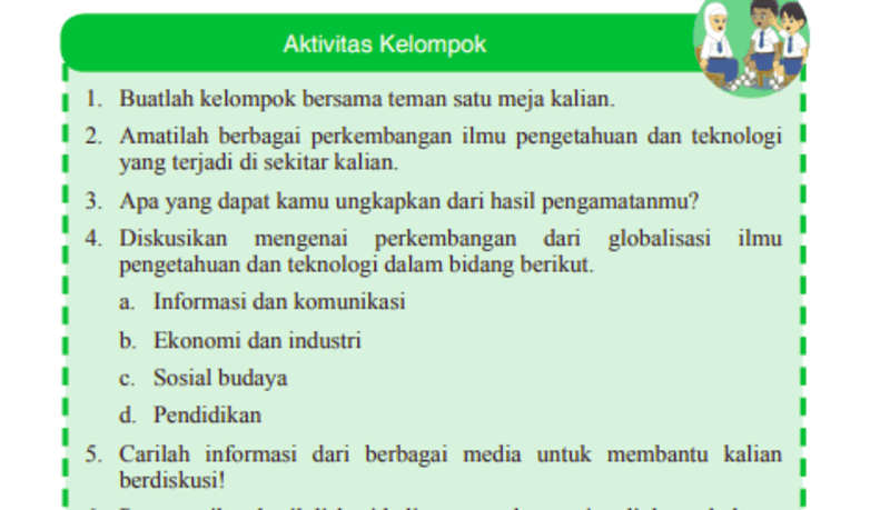 Kunci Jawaban IPS Kelas 9 Halaman 121 Kurikulum Merdeka: Perkembangan Globalisasi IPTEK