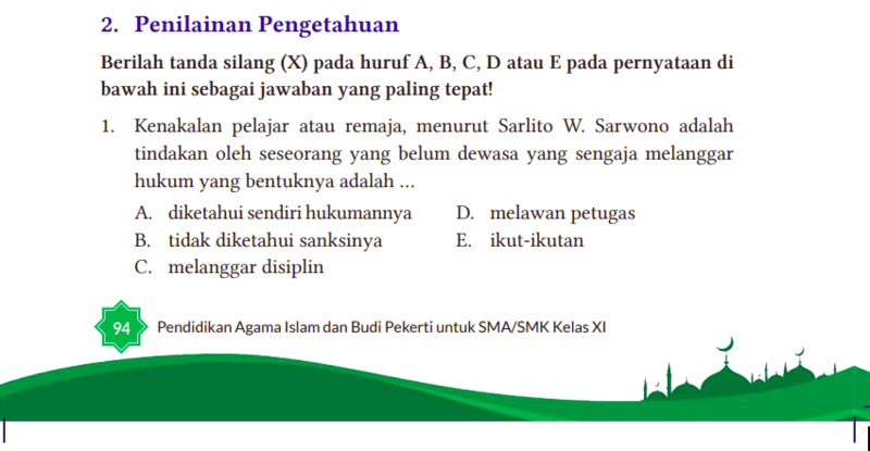 Kunci Jawaban PAI Kelas 11 Halaman 94 – 97 Kurikulum Merdeka
