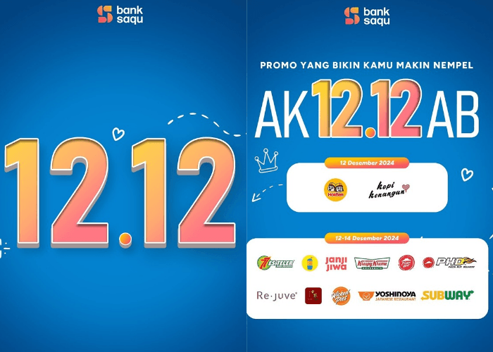 Daftar Promo Bank Saqu 12.12: Ada Banyak Voucher Khusus untuk Makanan dan Minuman!
