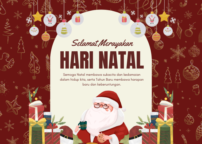 15 Poster Hari Natal 2024 Gratis dengan Gambar Menarik, Download untuk Status di IG, WA, dan FB