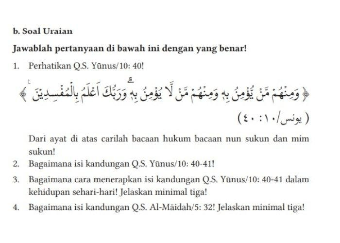 Kunci Jawaban PAI Kelas 11 Halaman 208 Uraian: Penilaian Pengetahuan Bab 6