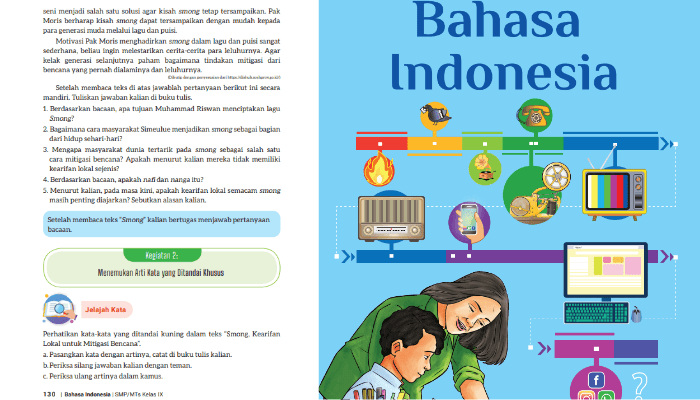 Kunci Jawaban Bahasa Indonesia Kelas 9 Halaman 130 Kurikulum Merdeka: Kegiatan 2 Menemukan Arti yang Ditandai Khusus