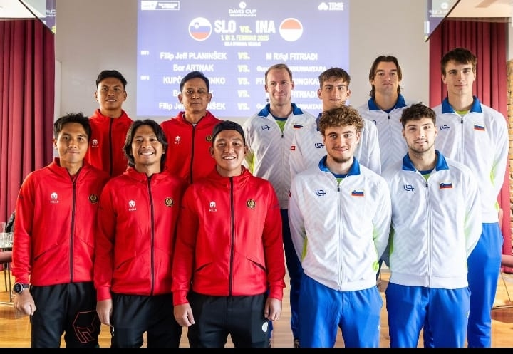 Piala Davis: Tertinggal di Sektor Tunggal atas Slovenia, Indonesia Incar Poin di Ganda