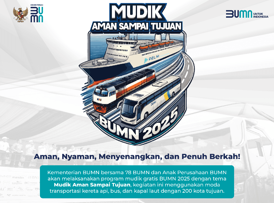 Link Pendaftaran Mudik Gratis 2025 5 Perusahaan BUMN, Segera Daftar!