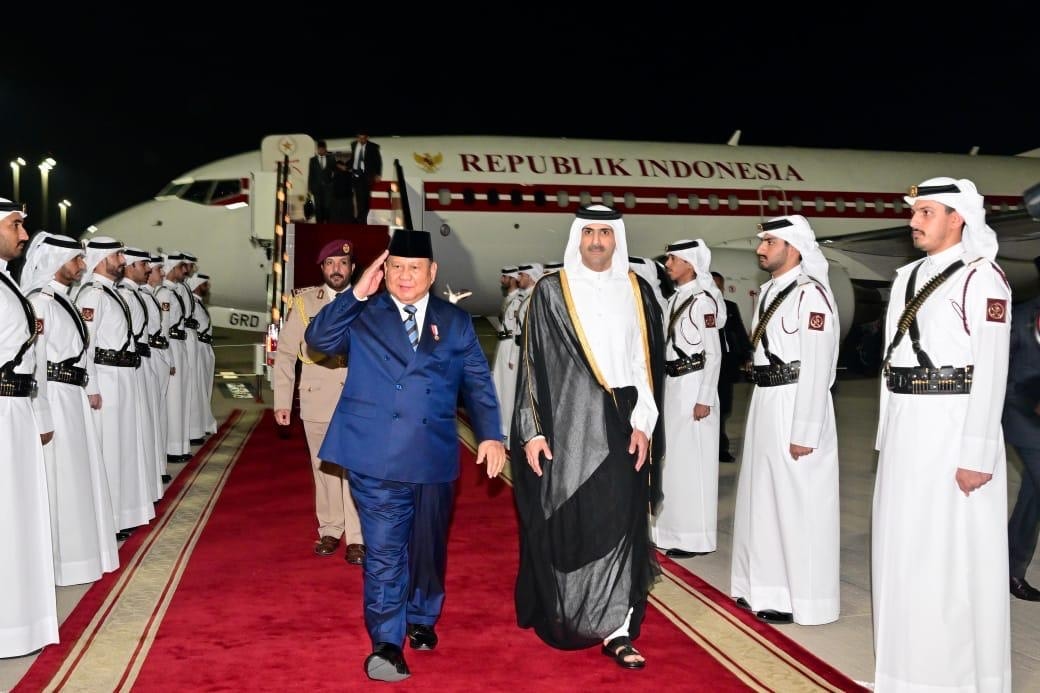 Prabowo Tiba di Doha, Siap Perkuat Kerja Sama Strategis Indonesia-Qatar
