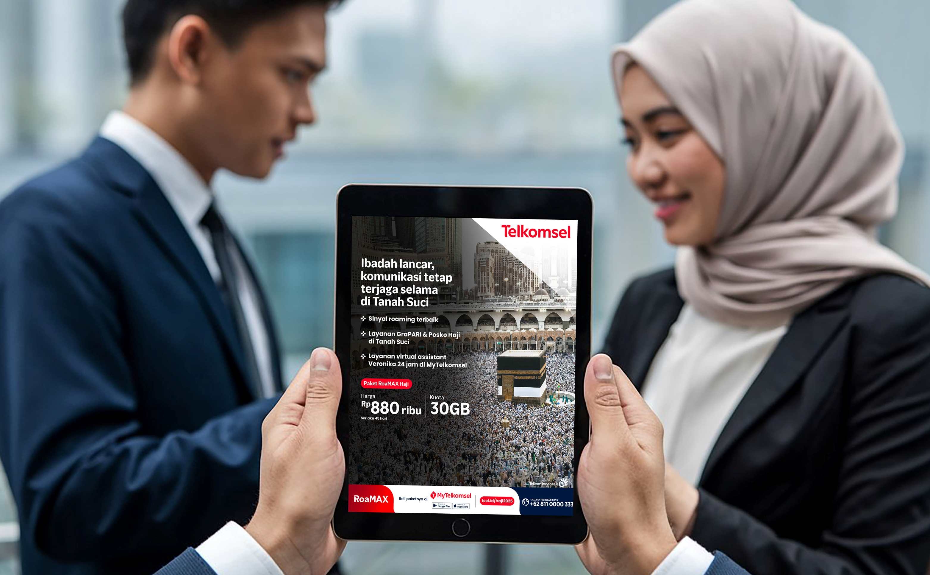 Telkomsel Dukung Kelancaran Setiap Langkah Ibadah Jemaah Haji Melalui Paket RoaMAX Haji dengan 5G, GraPARI Makkah, dan Layanan Pelanggan Gratis 24 Jam
