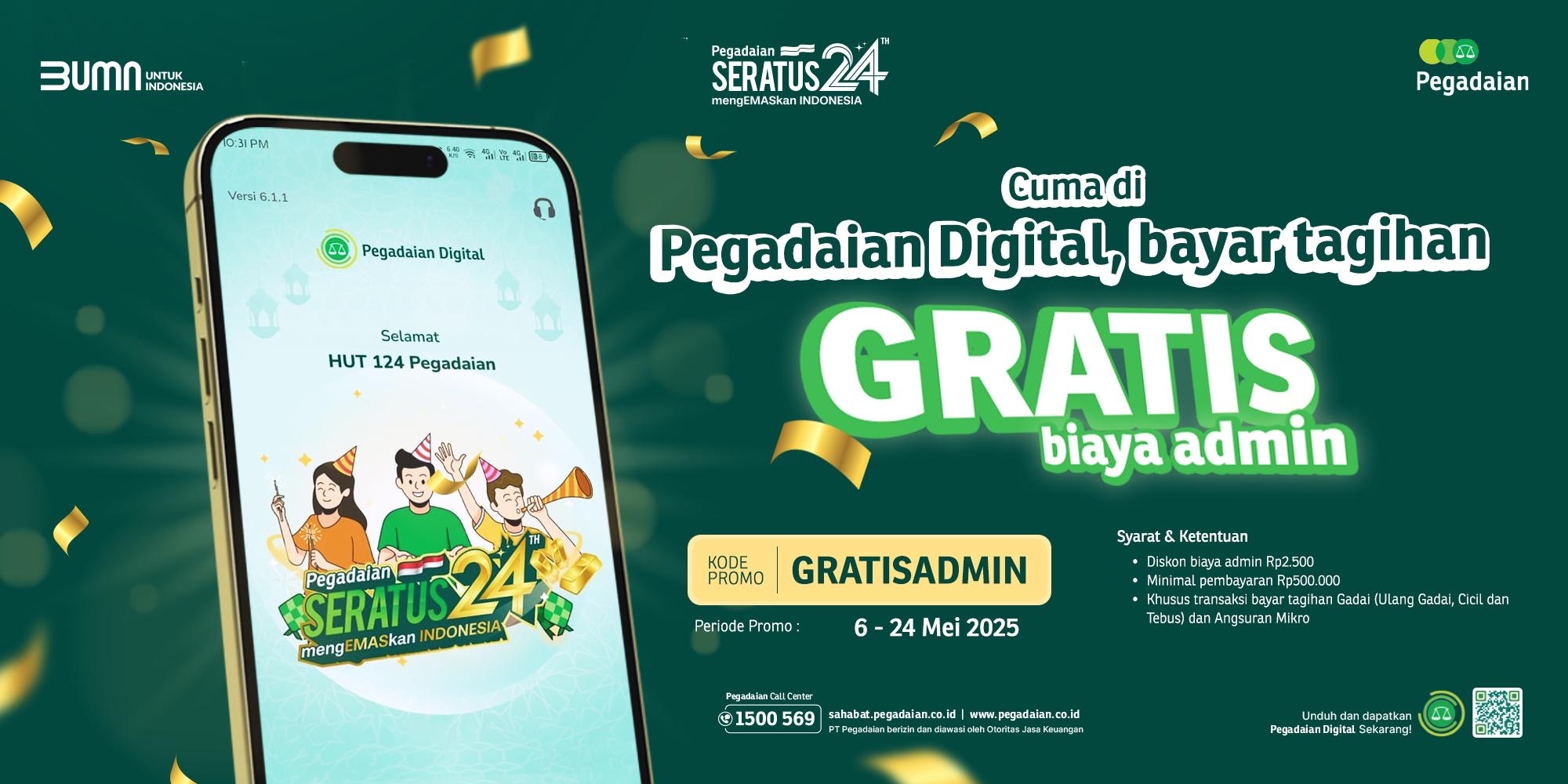 Transaksi Serba Mudah di Pegadaian Digital, Bebas Biaya Admin!