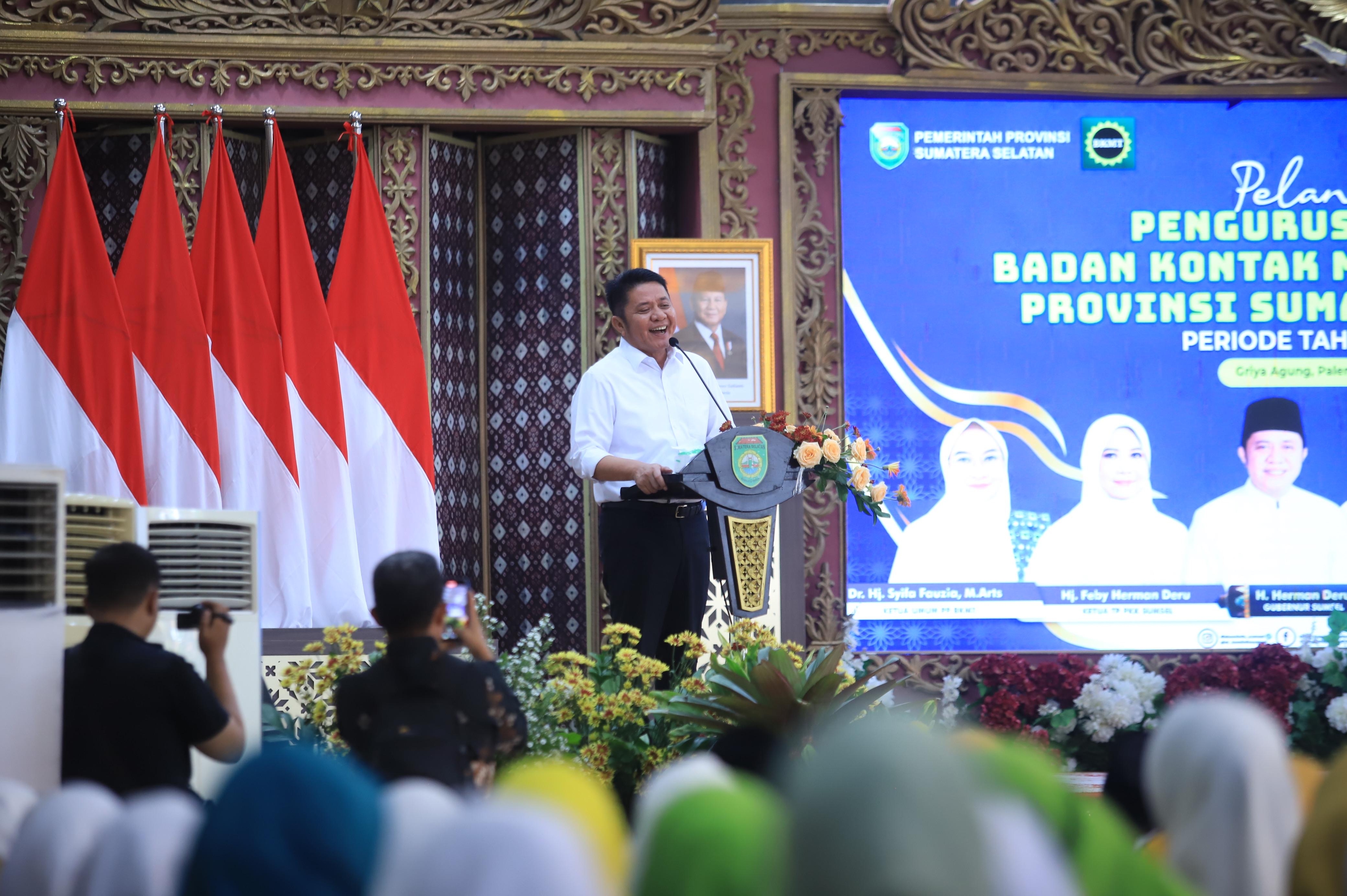 Gubernur Herman Deru Dukung Peran Strategis BKMT dalam Pembinaan Spiritual Masyarakat Sumsel