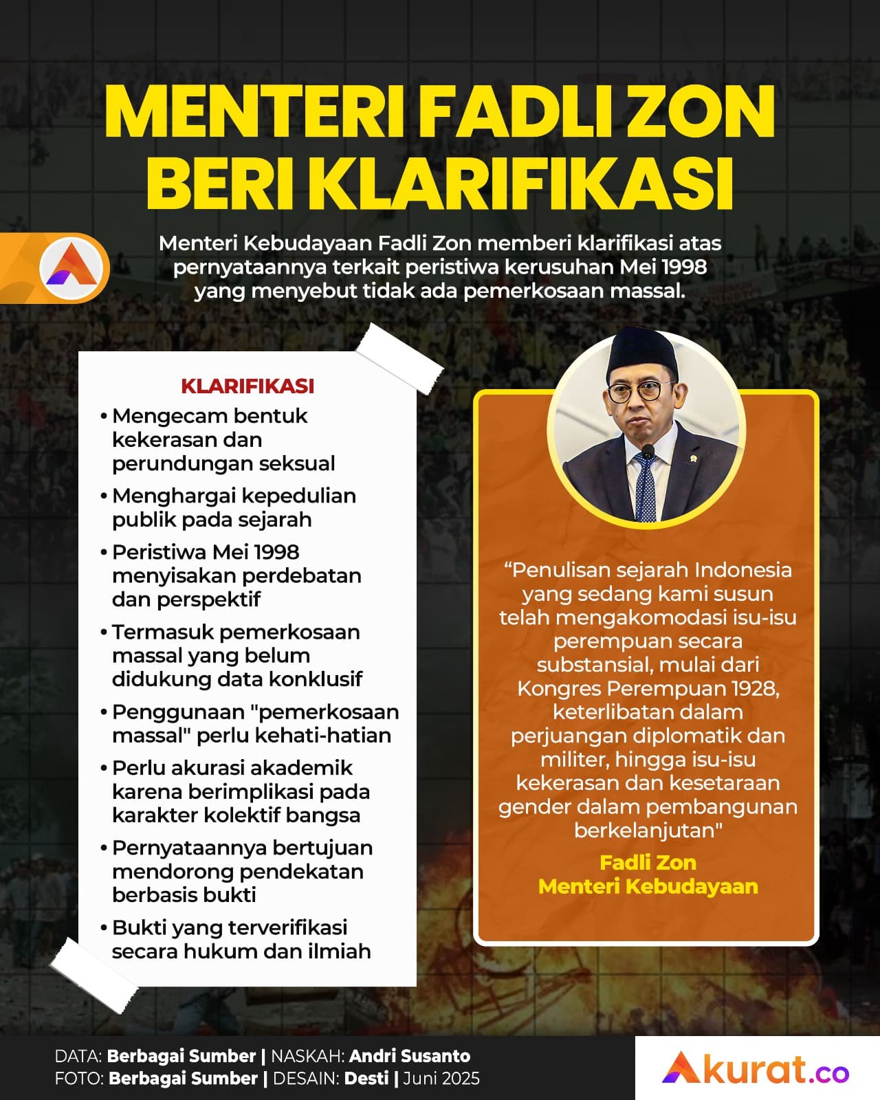 Klarifikasi Fadli Zon