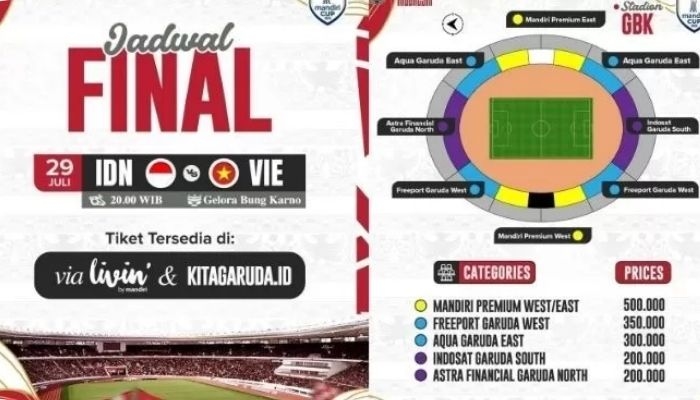 Harga dan Cara Beli Tiket Timnas Indonesia vs Vietnam di Final Piala AFF U-23 2025, Resmi Anti Ribet!