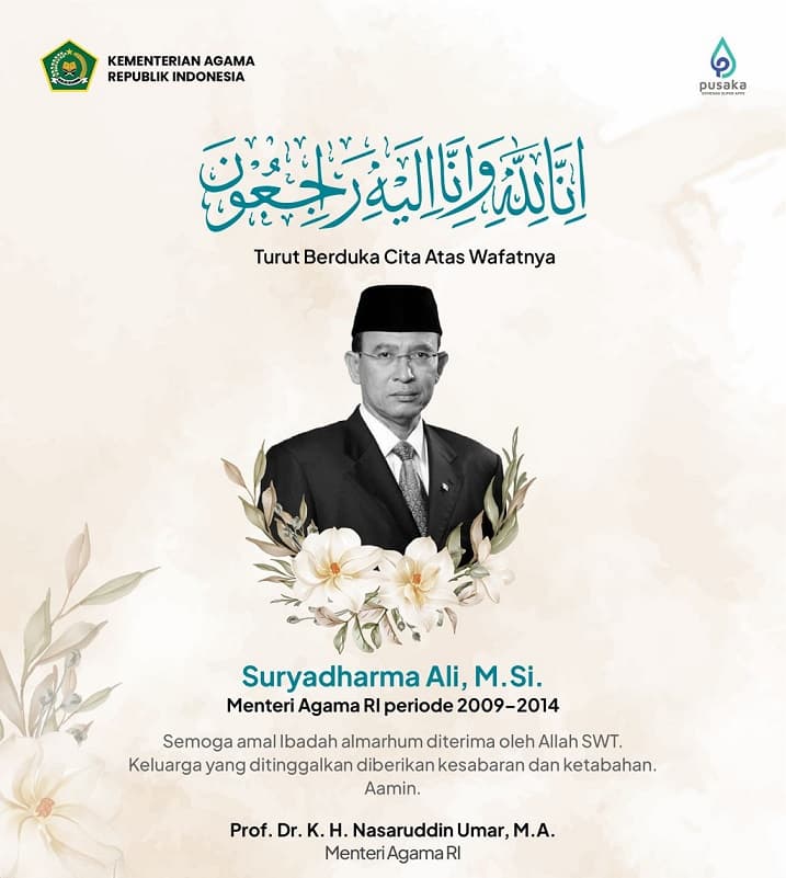 Nasaruddin Umar Sampaikan Duka Mendalam Atas Wafatnya Mantan Menag Suryadharma Ali