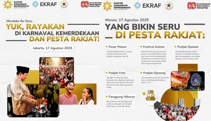 Untuk Umum! Jadwal dan Rangkaian Pesta Rakyat 17 Agustus 2025 di Monas: Festival, Karnaval, dan Kembang Api