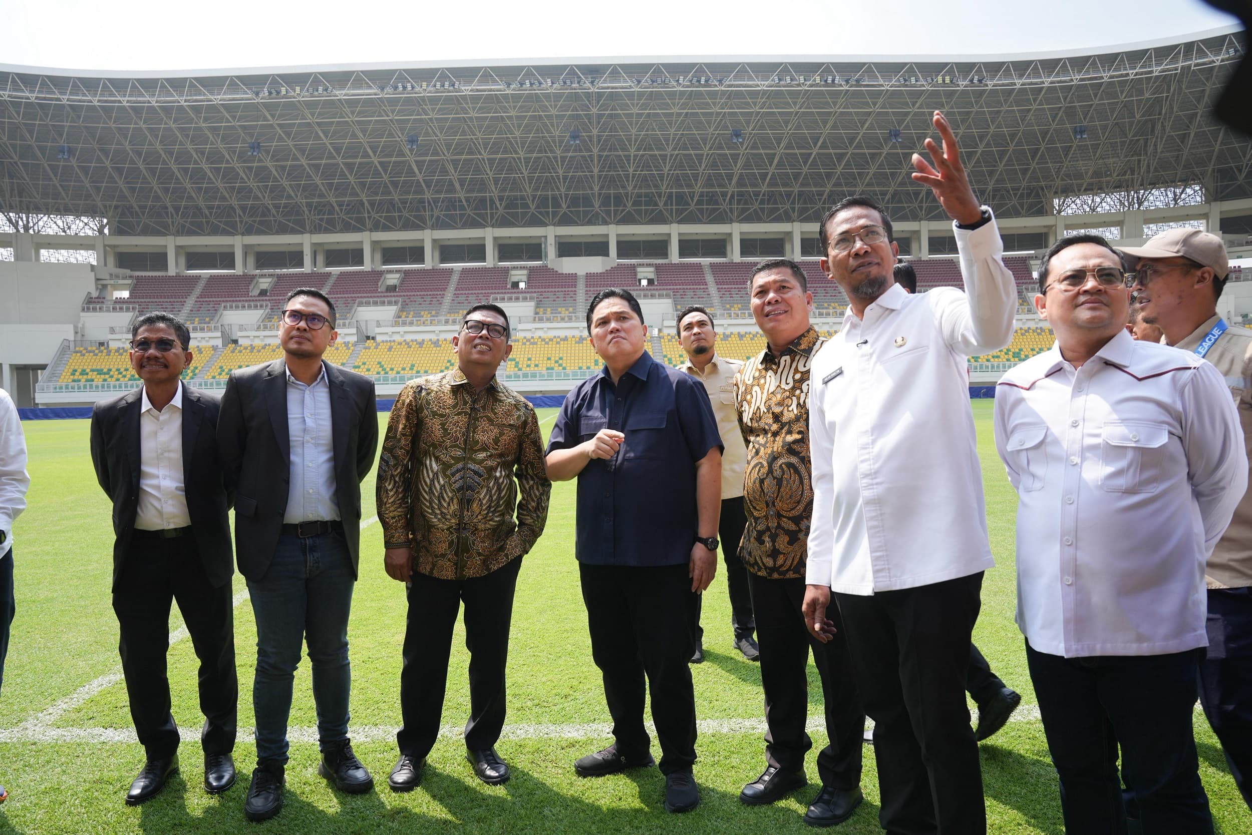Takjub, Erick Thohir Segera Gelar Laga Timnas Indonesia di Stadion Internasional Banten