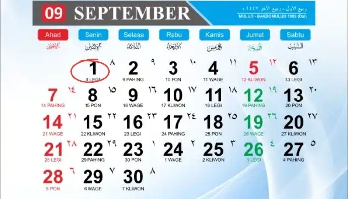 Hari Ini Tanggal Berapa Hijriah? Cek Kalender Islam 1 September 2025