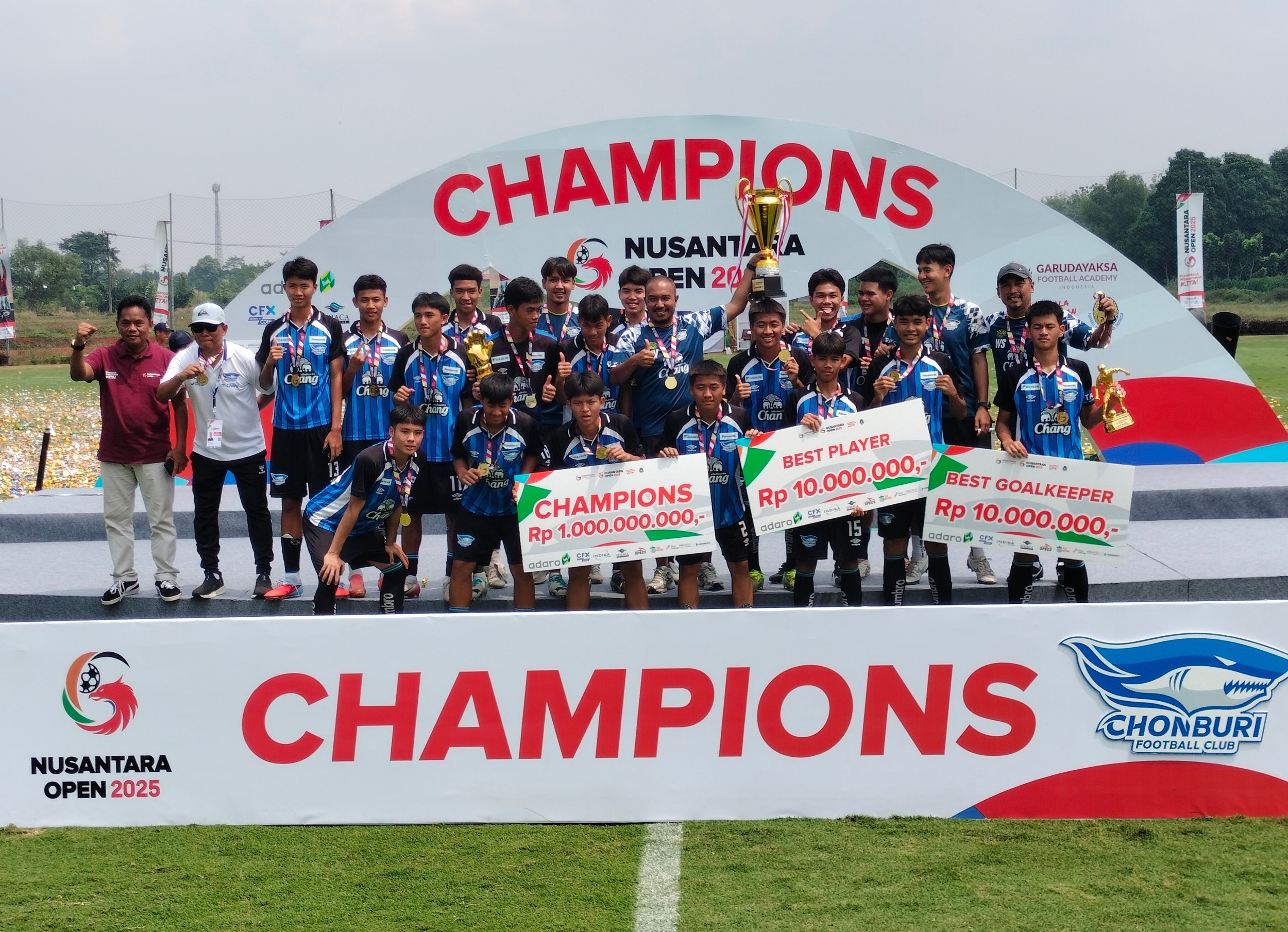 Chonburi Juara Nusantara Open, Prabowo Minta Tindaklanjuti Bakat Muda dan Perluas Jangkauan Internasional