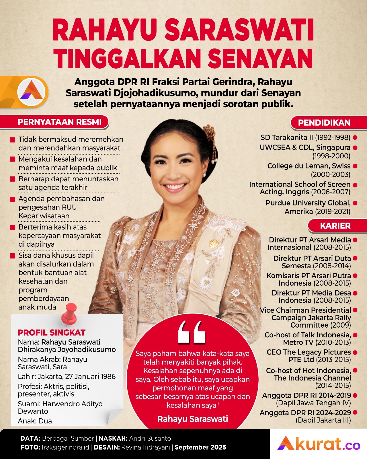 Sara Tingggalkan Senayan