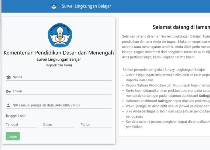 Cara Pengisian Survei Lingkungan Belajar untuk Guru dan Kepala Sekolah, Cuma Sampai 10 Oktober!