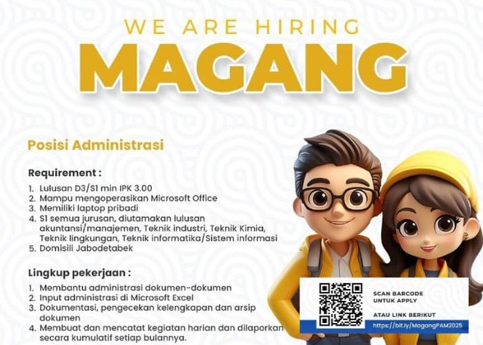 Magang PAM Jaya 2025: Cara Daftar, Jadwal, hingga Persyaratan yang Berlaku