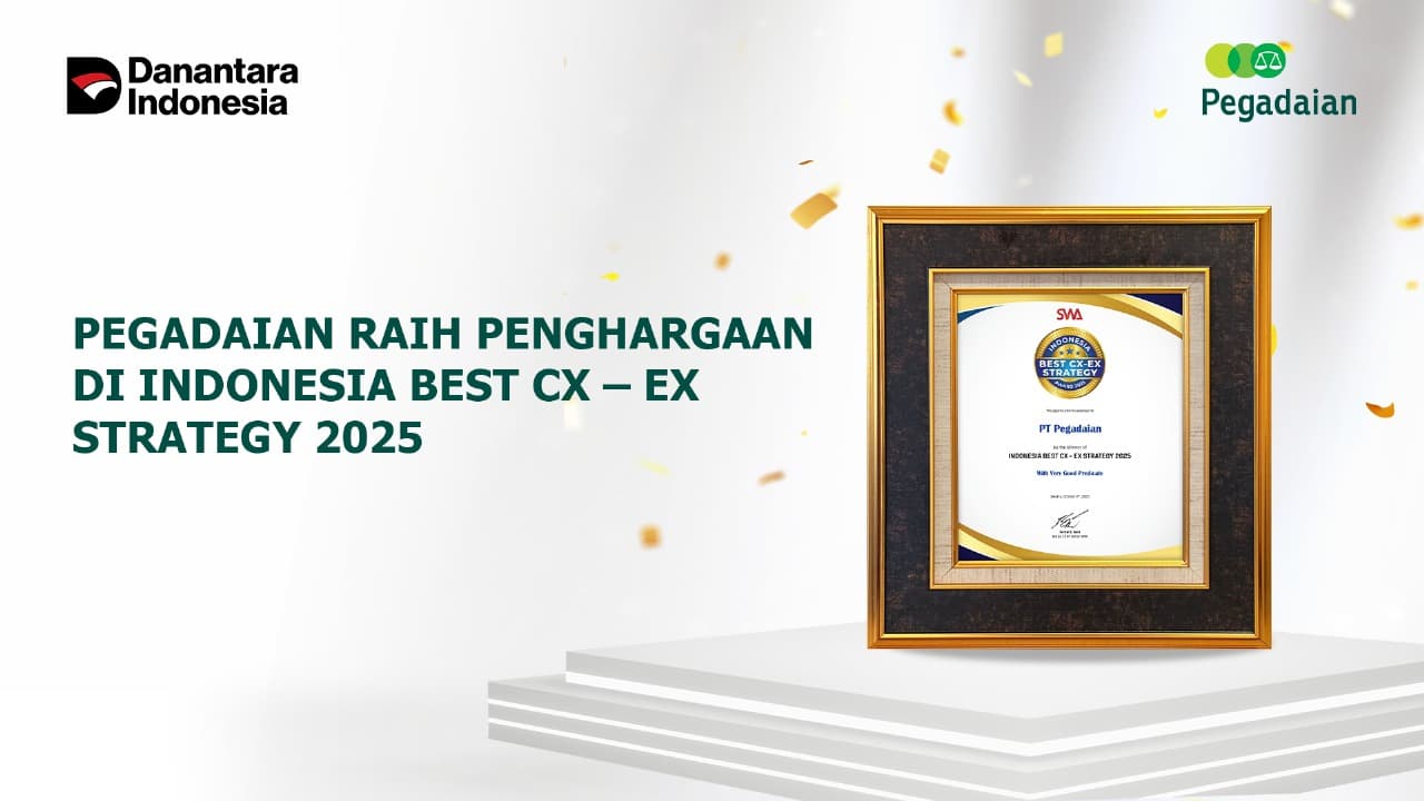Pegadaian Raih Penghargaan atas Strategi CX-EX Terbaik 2025