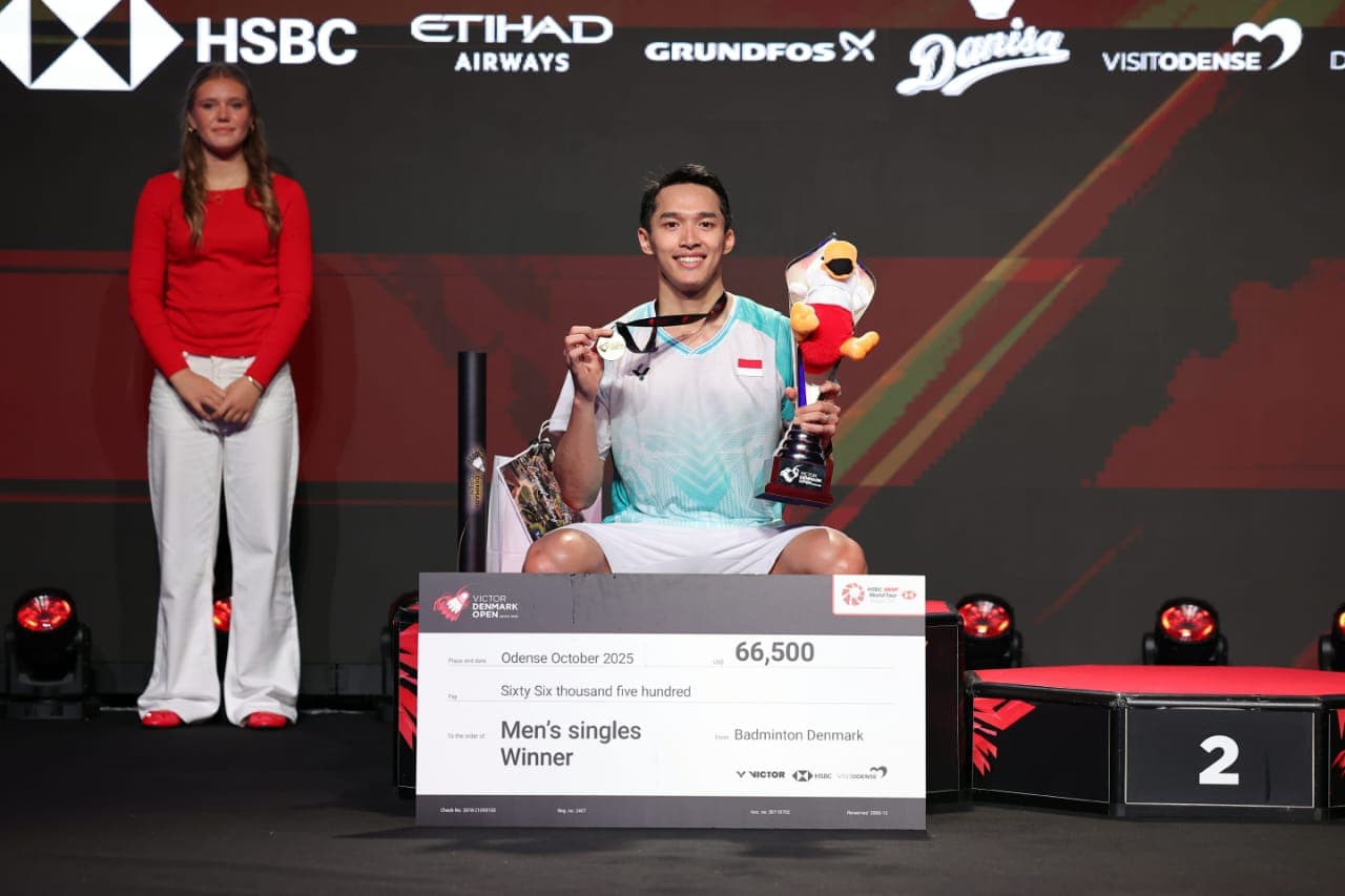 Denmark Terbuka: Comeback Gemilang! Jonatan Christie Juara dengan Kalahkan Shi Yu Qi