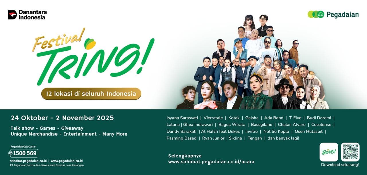 Pegadaian Gelar Festival Tring! 2025, Ajak Masyarakat Melek Investasi Emas