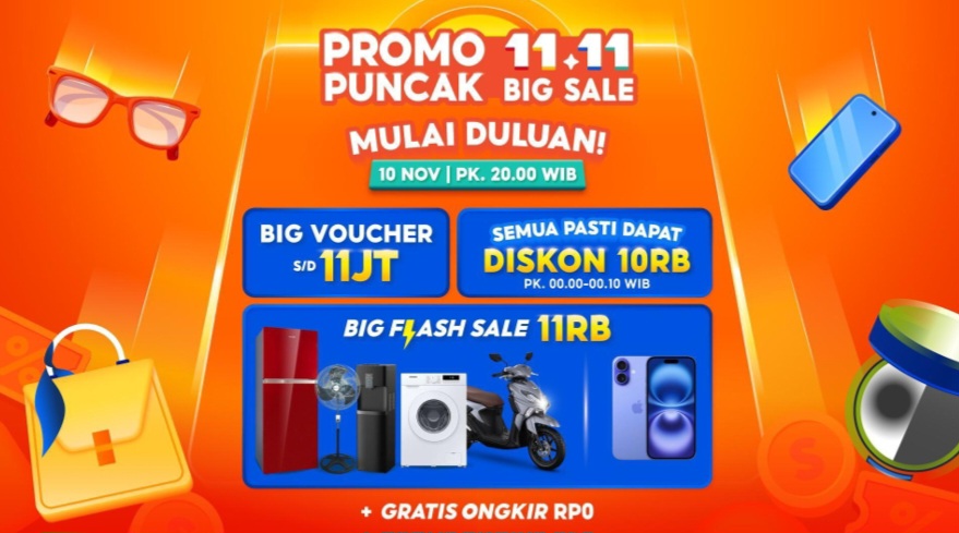 Waktunya Checkout Wishlist! Puncak Shopee 11.11 Big Sale 2025 Hadirkan Segudang Penawaran dan Promo Spesial Sepanjang Hari