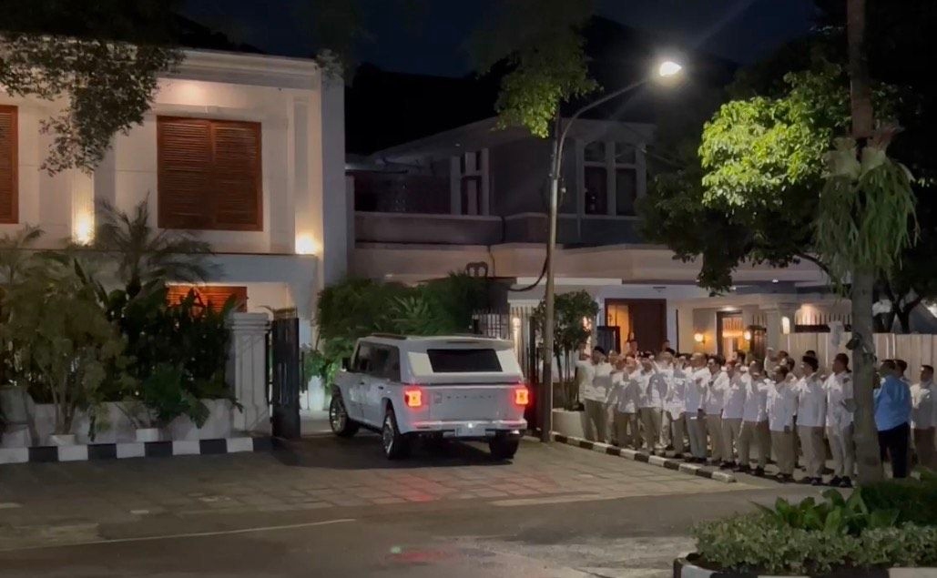 Prabowo Hadiri Syukuran HUT ke-18 Partai Gerindra di Kertanegara